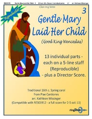 Gentle Mary Laid Her Child Handbell sheet music cover
